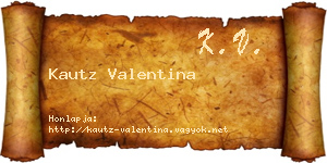 Kautz Valentina névjegykártya